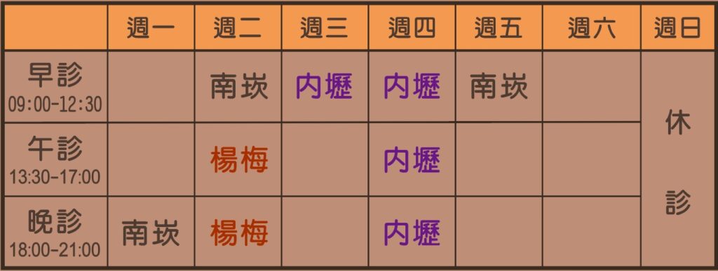 楊佳玲醫師個人診表