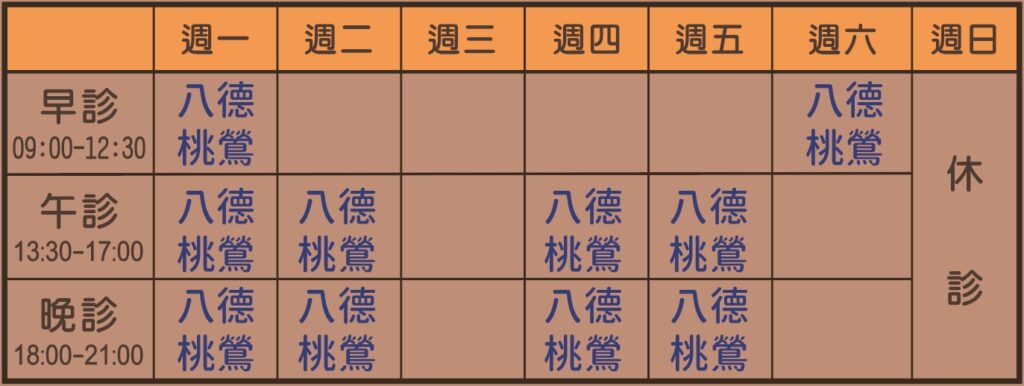 賴威甫醫師個人診表